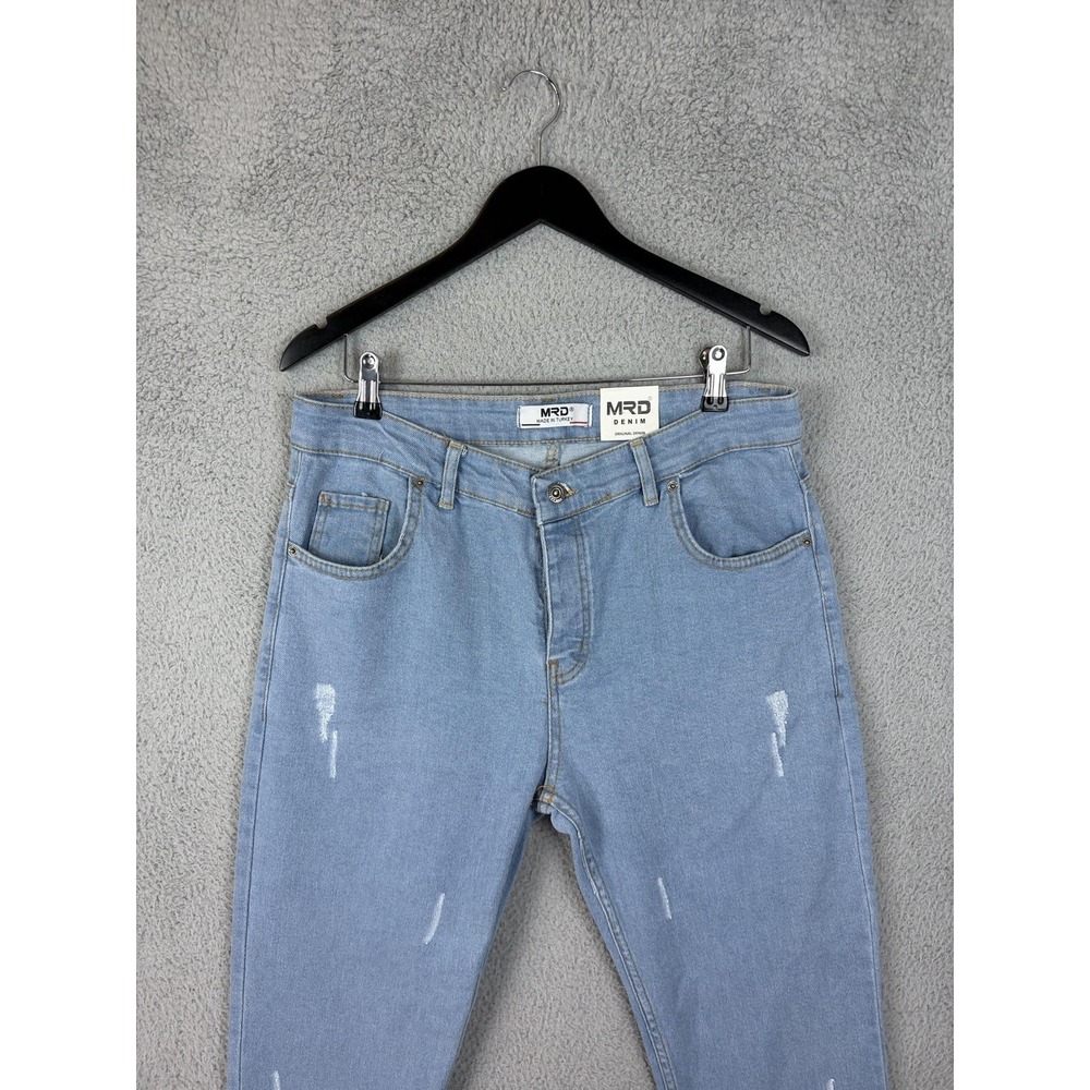 MRD Denim Mens 34x29 Blue Light Wash Skinny Slim Stretch Jeans 2024 B296 AD 608